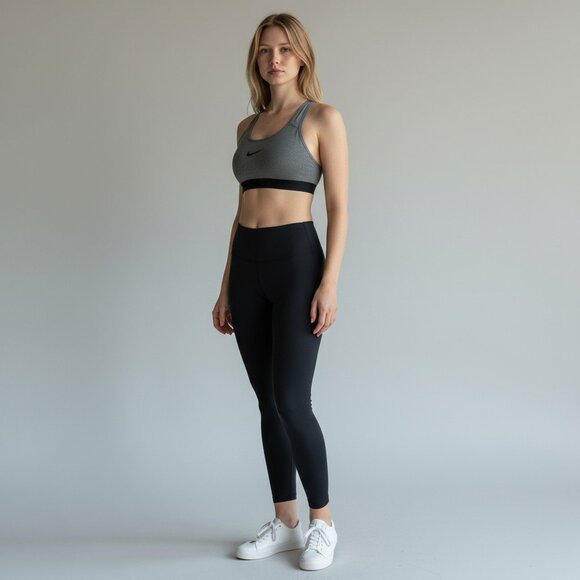 Nike Gray Dri-FIT Swoosh Medium-Support Sports Bra Size S - Picture 4 of 5